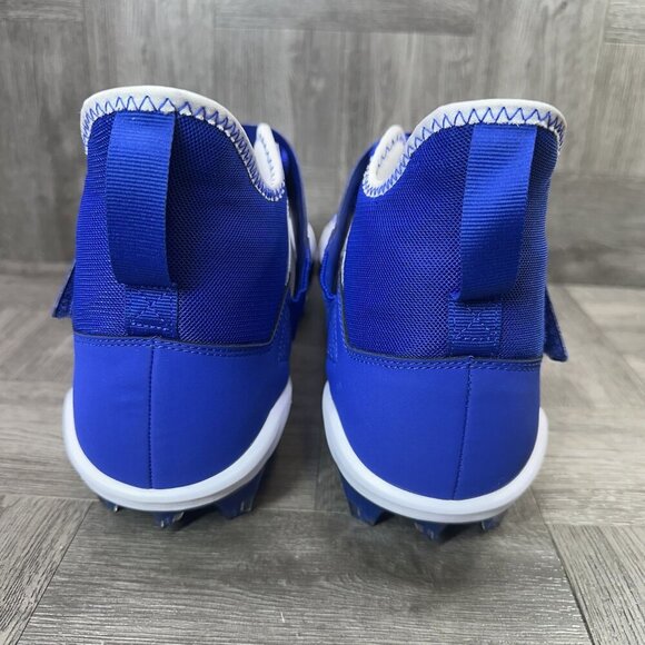 Nike Alpha Menace Pro 2 Mid White Blue Men's size 16 Football Cleats - Picture 6 of 8